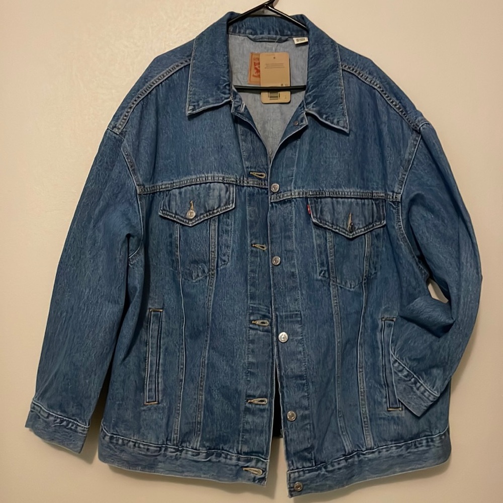 Levi's Blue Denim Baggy Trucker Jean Jacket